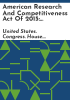American_Research_and_Competitiveness_Act_of_2015